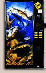Live bait 24 hours a day from Beck's Electric Outboards.  Fishing late at night or early in the morning...No problem, just stop by Beck's Electric Outboards and drop your money in the slot and your ready to go!